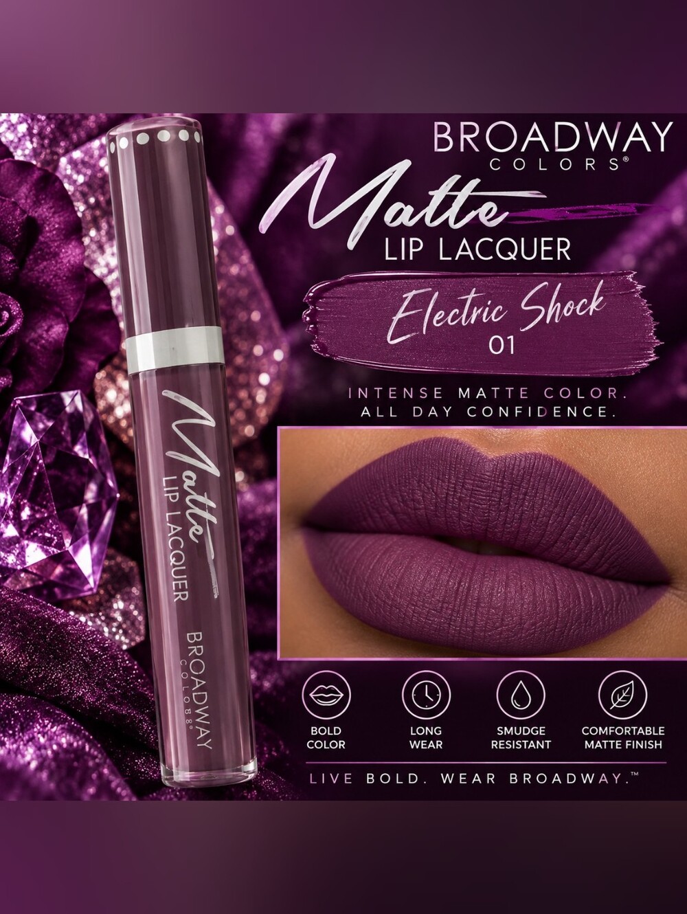 Matte Lip Lacquer — Electric Shock (Purple)